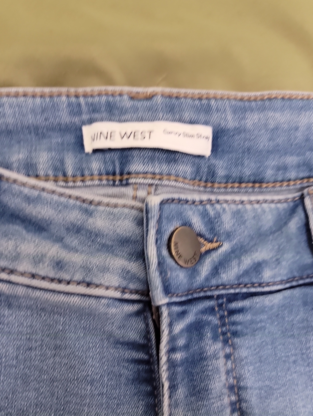 Nine West Light Blue High-Rise Stretch Jeans
